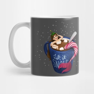 Let it Snow Hot Cocoa Mermaid Mug